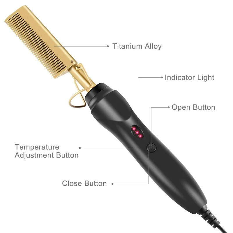 2 in 1 Hot Comb Hair Straightener