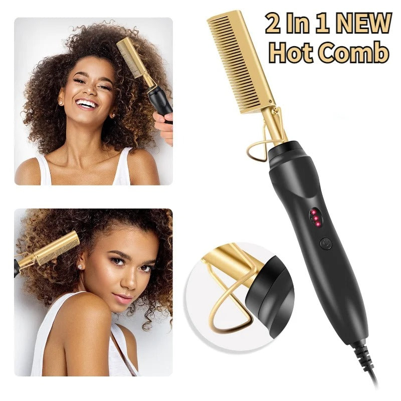 2 in 1 Hot Comb Hair Straightener